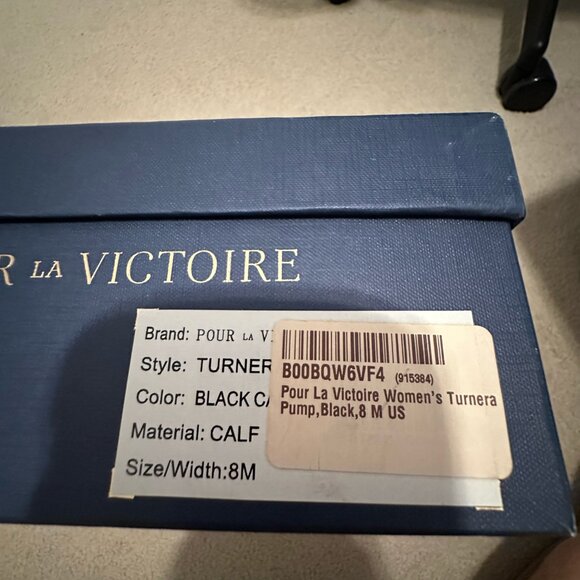 Pour La Victoire Turnera Black Pumps – Size 8M – New in Box - Picture 5 of 6